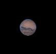 Mars le 11/10/2020 à 0h56Fr (taille 22.49"). Télescope Orion 200/1000,  barlow x3 (x4 avec le tirage), ADC, filtre UV/IR cut. Traitement AS!3, R6, AstroSurface, Gimp. Camera ZWO ASI 224, pose 3.14ms, gain 46%, 30% images retenues sur 45 890, zoom 1.34.