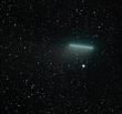 Comète 2022 E3 (ZTF) (07/02/2023), trajectoire sur fond étoilé. Lunette SW 80/500 + cor./red. 0.8. Imageur caméra ZWO ASI 533mc, bin2. Env. 160 poses de 30s, gain 180. Traitement SIRIL, GIMP.